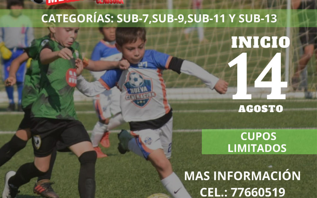 INSCRIPCIONES ABIERTAS COPA MEGACENTER CLAUSURA